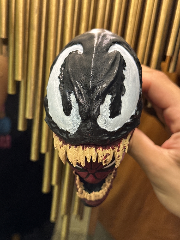 Venom vs Spider-Man 3D Büst | El Yapımı Koleksiyon Figürü