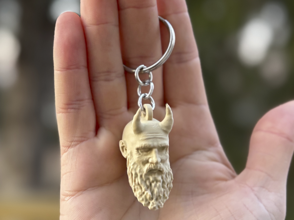 Mimir’s Head Keychain