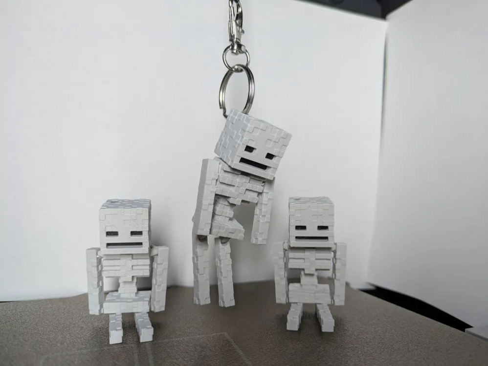 ☠️ Minecraft Skeleton Fidget Keychain