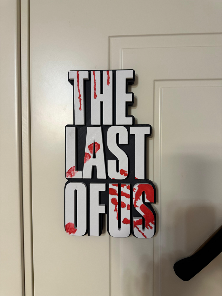 The Last of Us Logo Figür | 3D Baskılı Büyük Boy • 25 cm