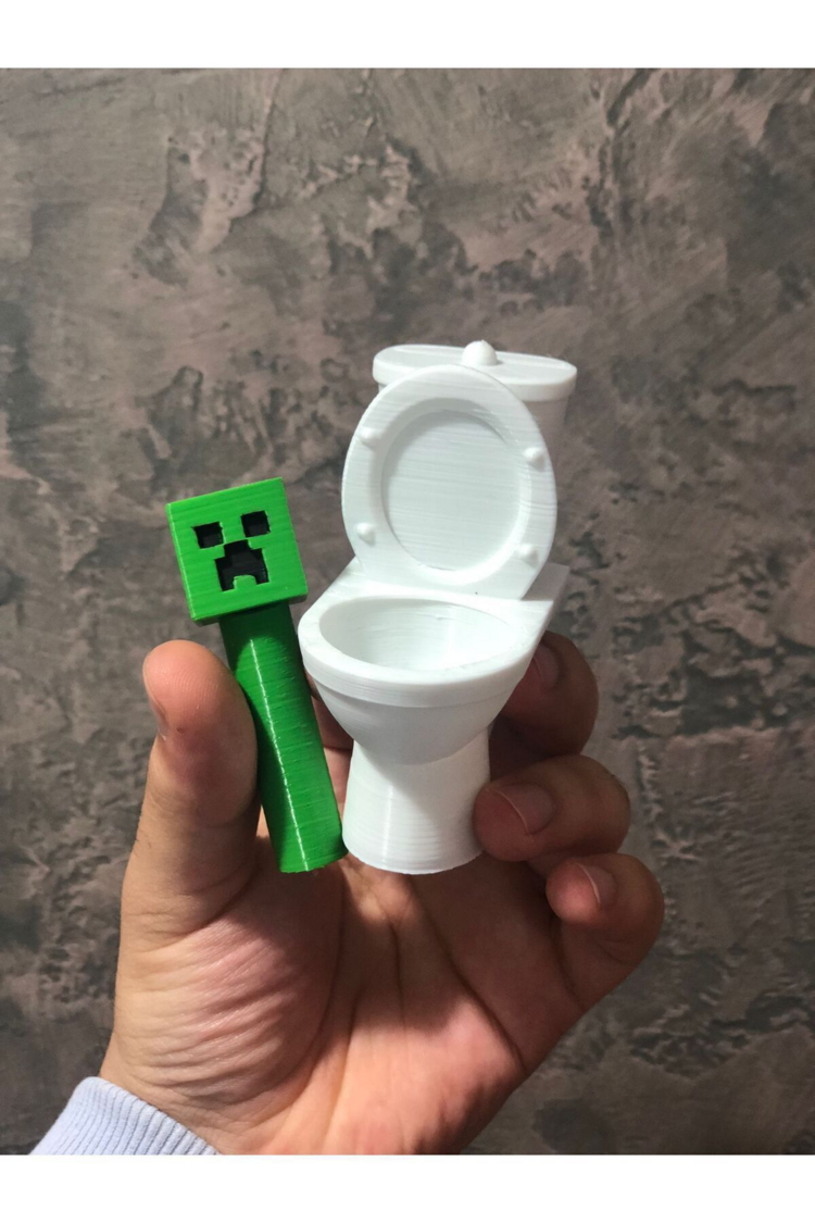 Creeper Skibidı Toıiet Ve Minecraft Ortak Creeper Figür