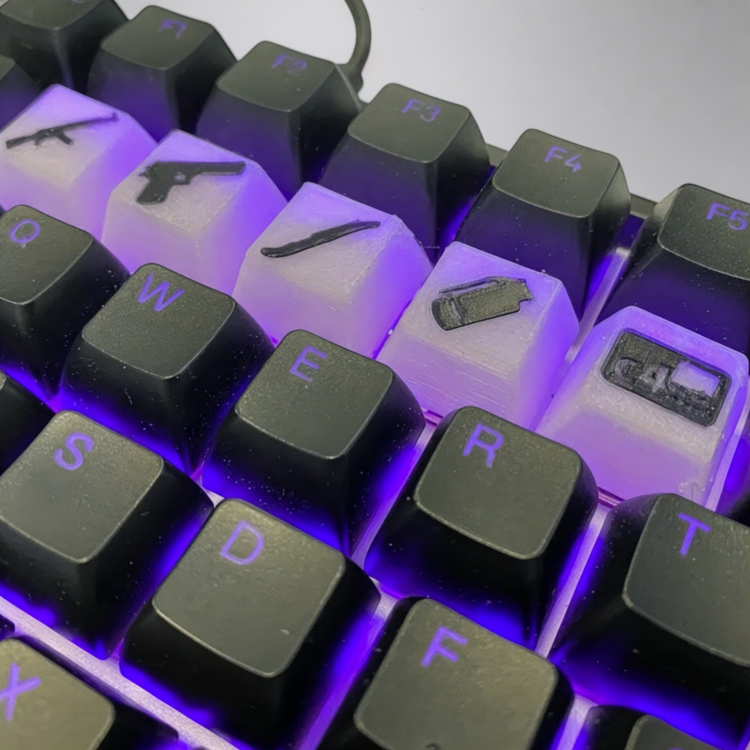 ⌨️ Counter-Strike Desenli Klavye Harfleri 
