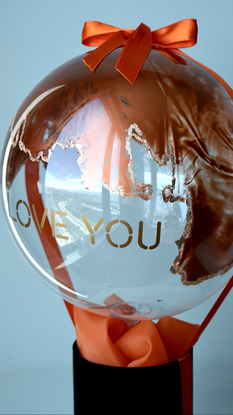 Boyalı ve Varaklı Özel Tasarım Balon