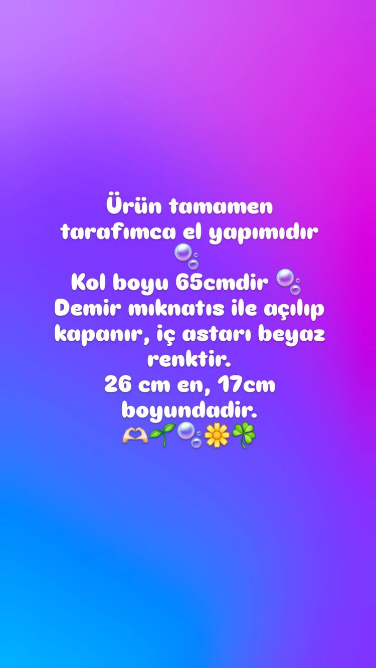 Beyaz kol çantası ☘️