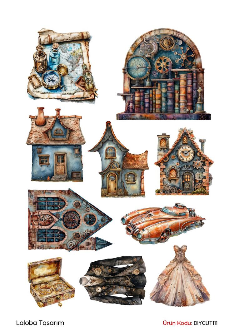 Steampunk (5) (DIY CUT)