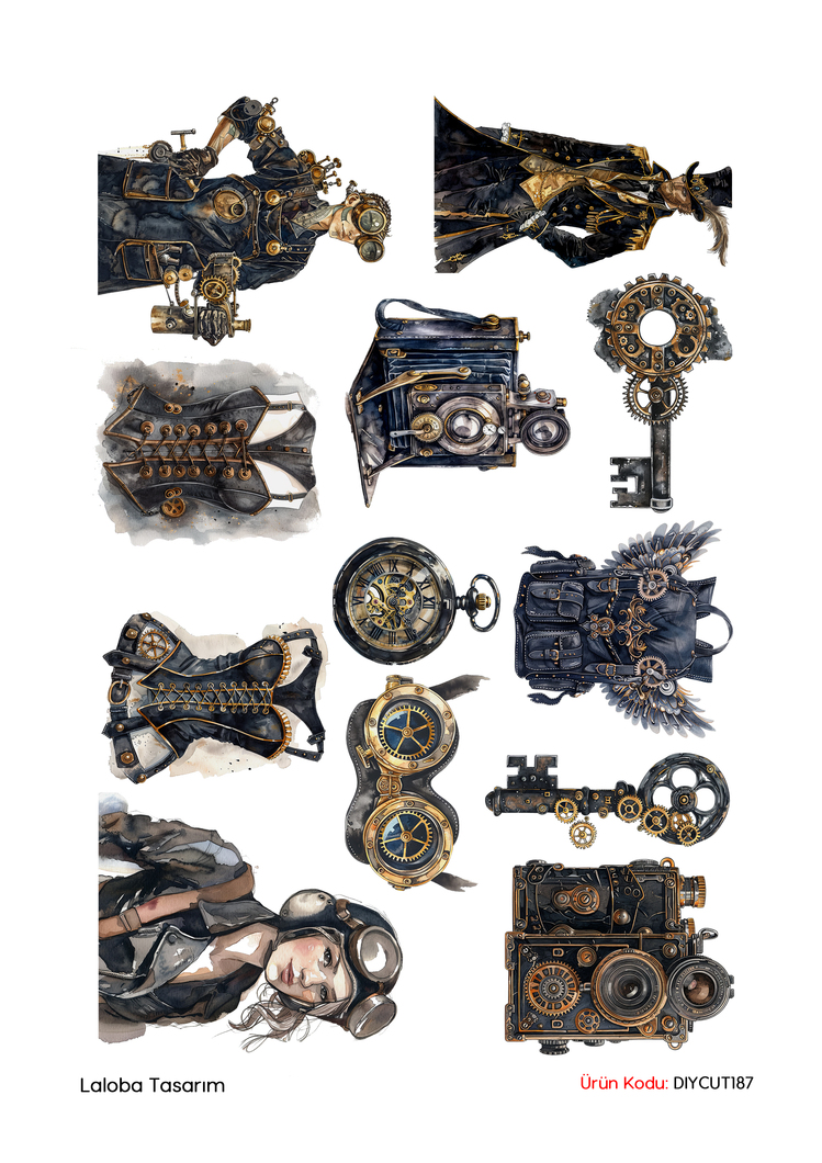 Steampunk (5) (DIY CUT)