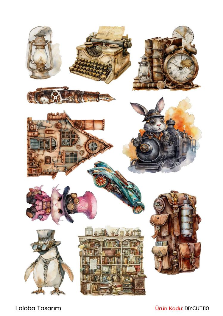 Steampunk (4) (DIY CUT)