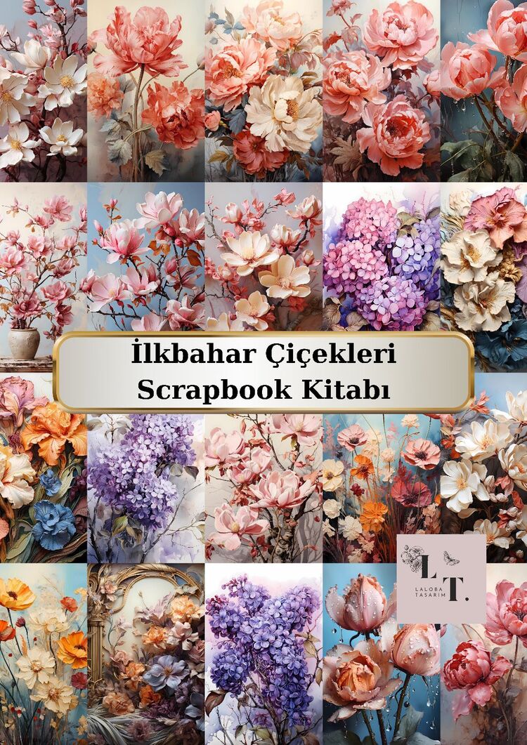 İlkbahar Çiçekleri Scrapbook Seti