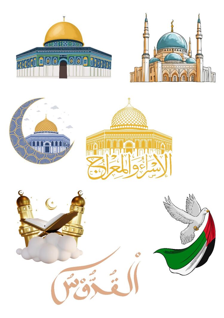 mescit ve namaz temalı sticker set(Ramadan)