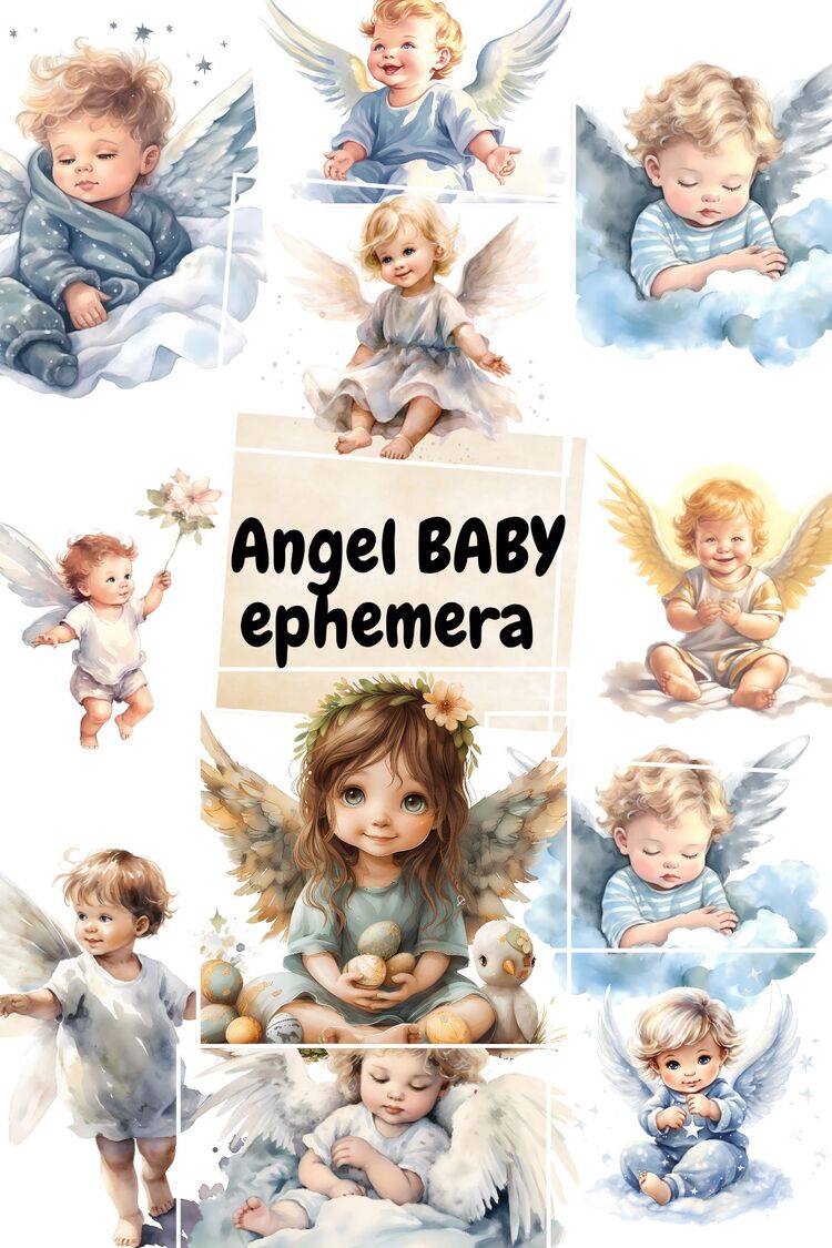 Angel Baby (Cut and College Set) (16 Sayfa)
