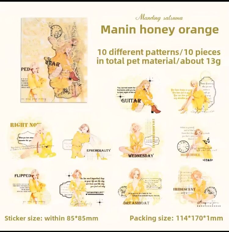 Kadın karakter pet sticker