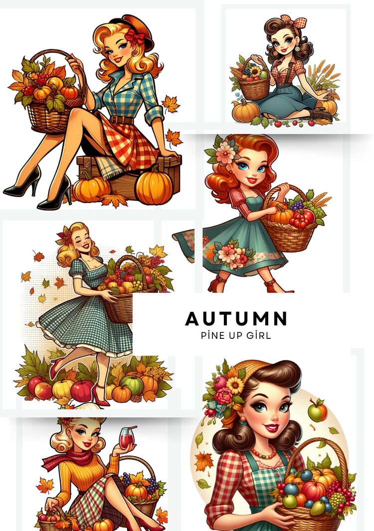 Autumn Pine Up Girl
