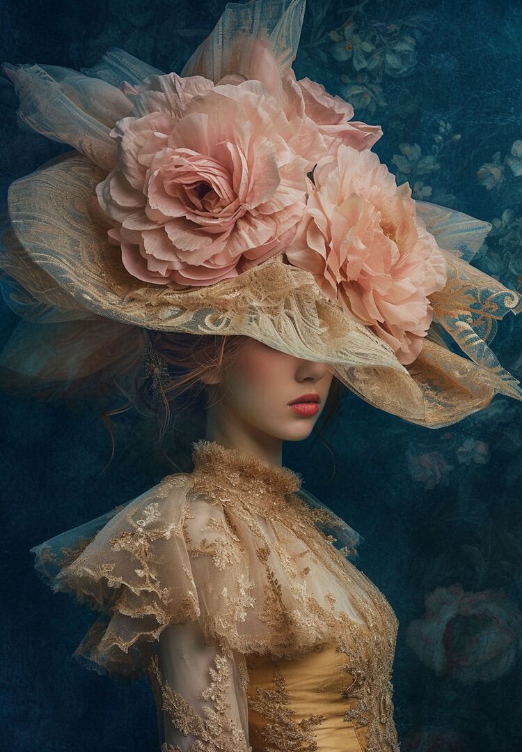 Lady with golden dress