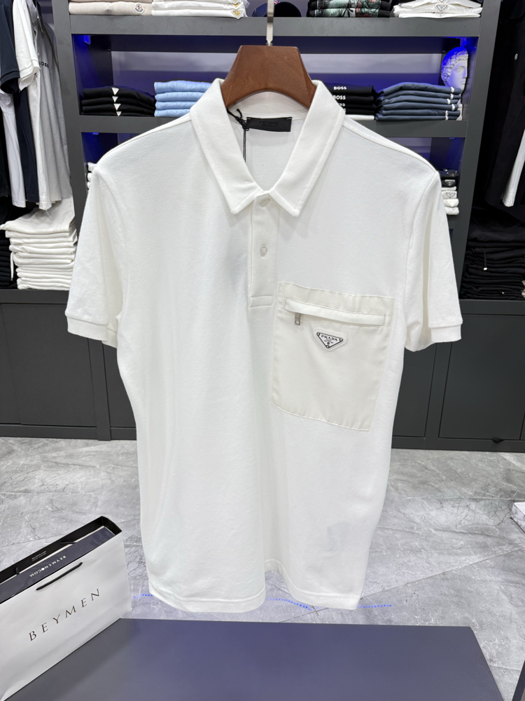 Prada Cep Detaylı Premium Polo Yaka
