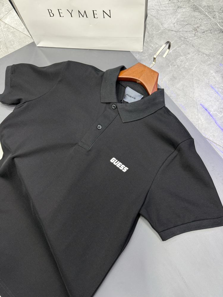 Guess Premium Polo Yaka Siyah