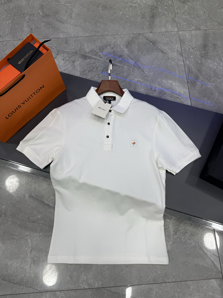 Zegna İthal Polo Yaka -Beyaz