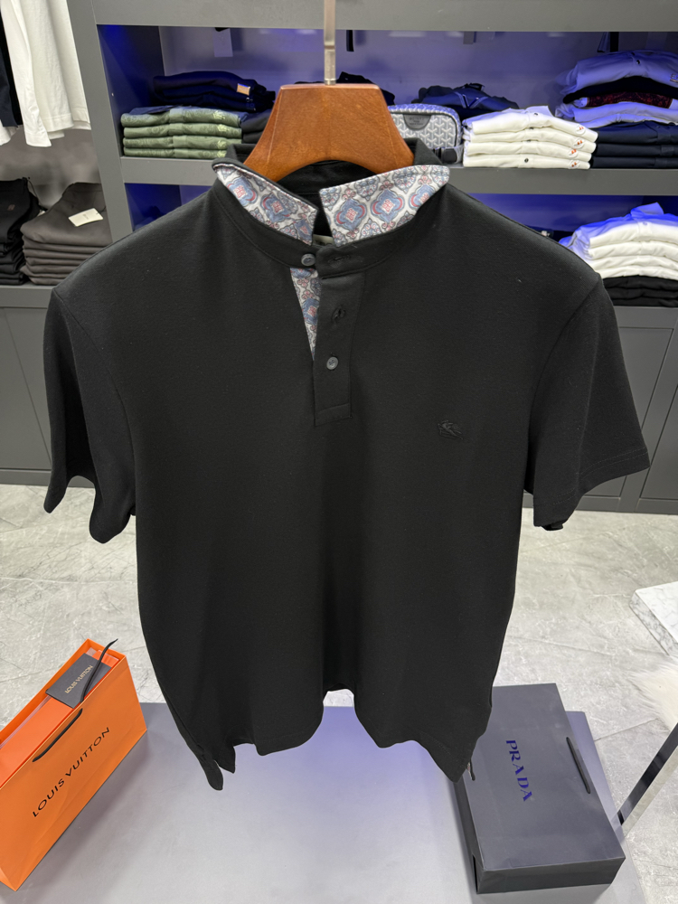 Etro Premium Series Siyah Polo Yaka
