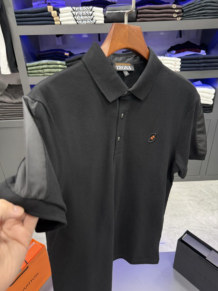 Zegna İthal Polo Yaka -Siyah