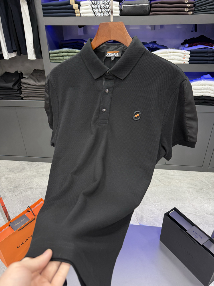 Zegna İthal Polo Yaka -Siyah