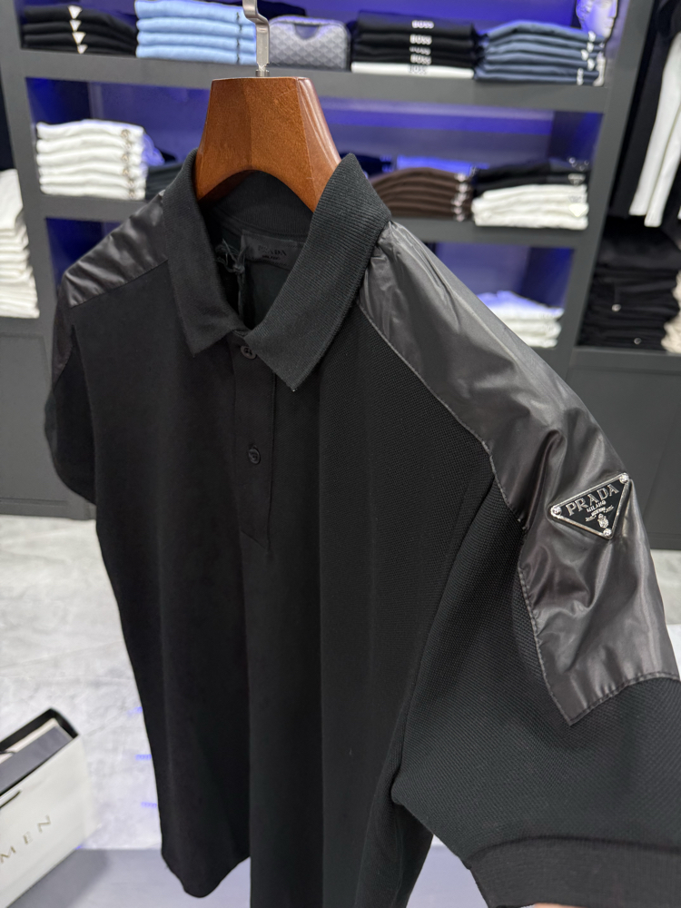 Prada Premium Siyah Polo Yaka