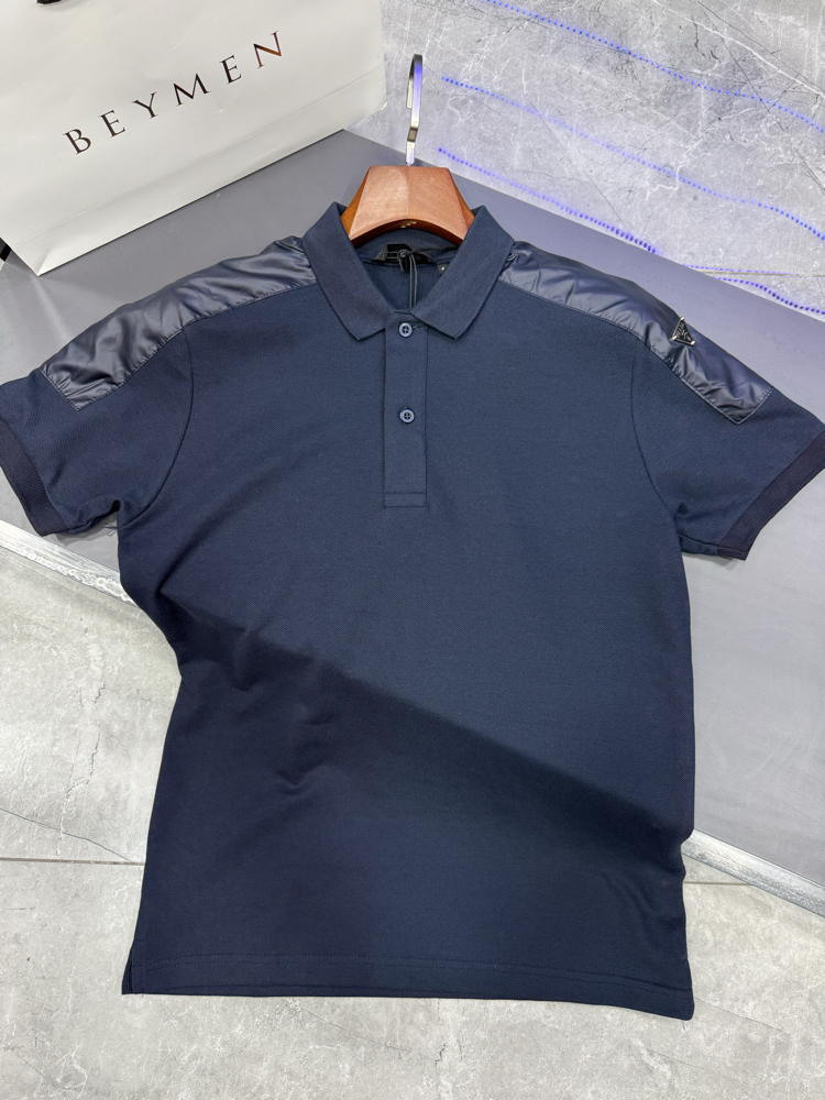 Prada Premium Lacivert Polo Yaka