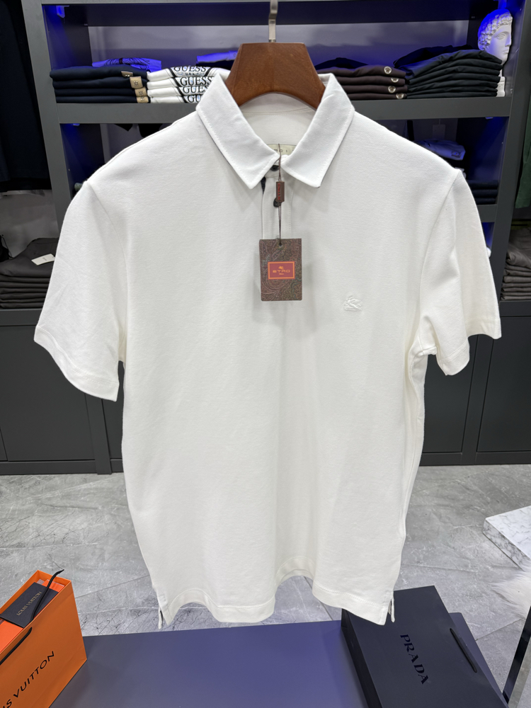 Etro Premium Series Beyaz Polo Yaka