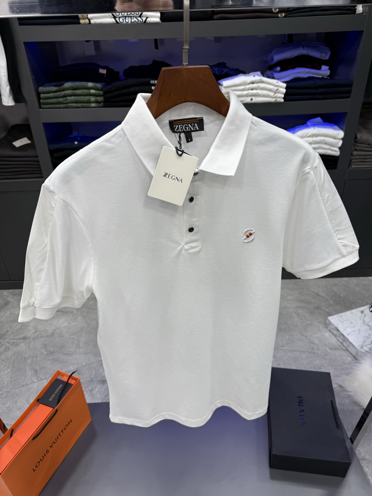 Zegna İthal Polo Yaka -Beyaz