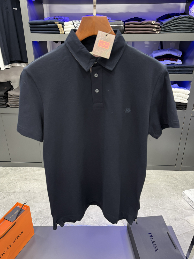 Etro Premium Series Lacivert Polo Yaka