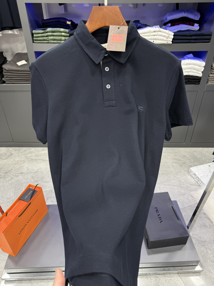 Etro Premium Series Lacivert Polo Yaka