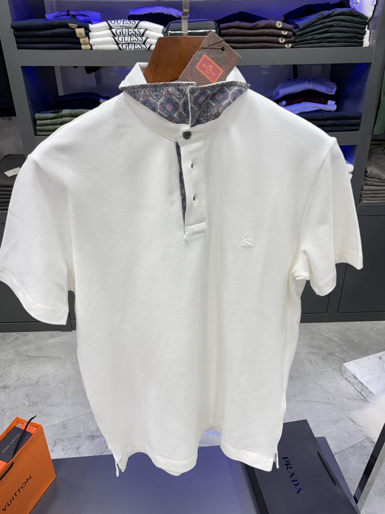Etro Premium Series Beyaz Polo Yaka