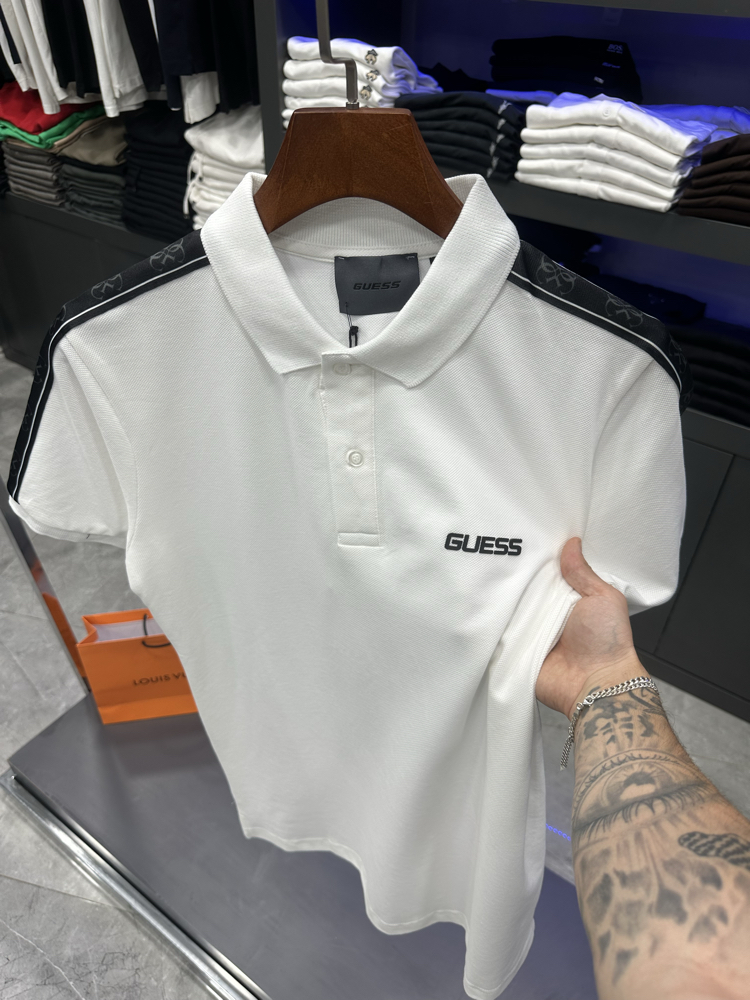Guess Omuz Baskılı Premium Polo Yaka 