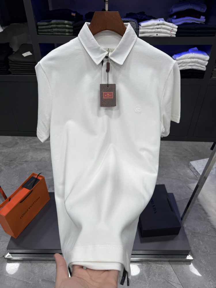 Etro Premium Series Beyaz Polo Yaka