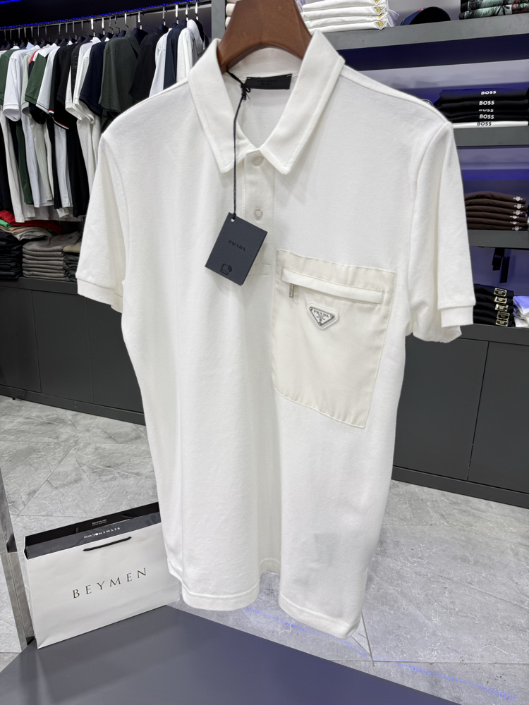 Prada Cep Detaylı Premium Polo Yaka