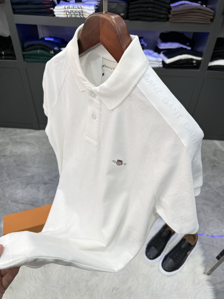 Gant Premium Omuz Baskılı Polo Yaka -Beyaz