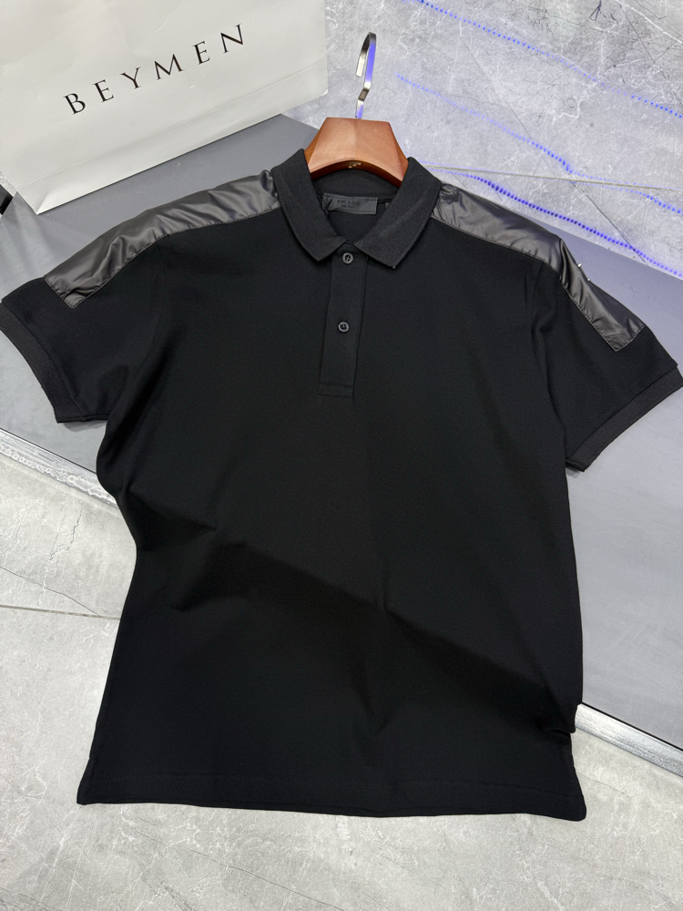 Prada Premium Siyah Polo Yaka