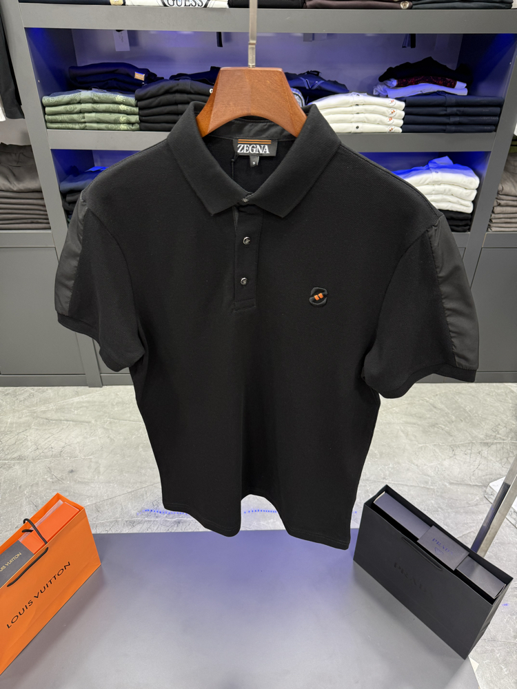Zegna İthal Polo Yaka -Siyah