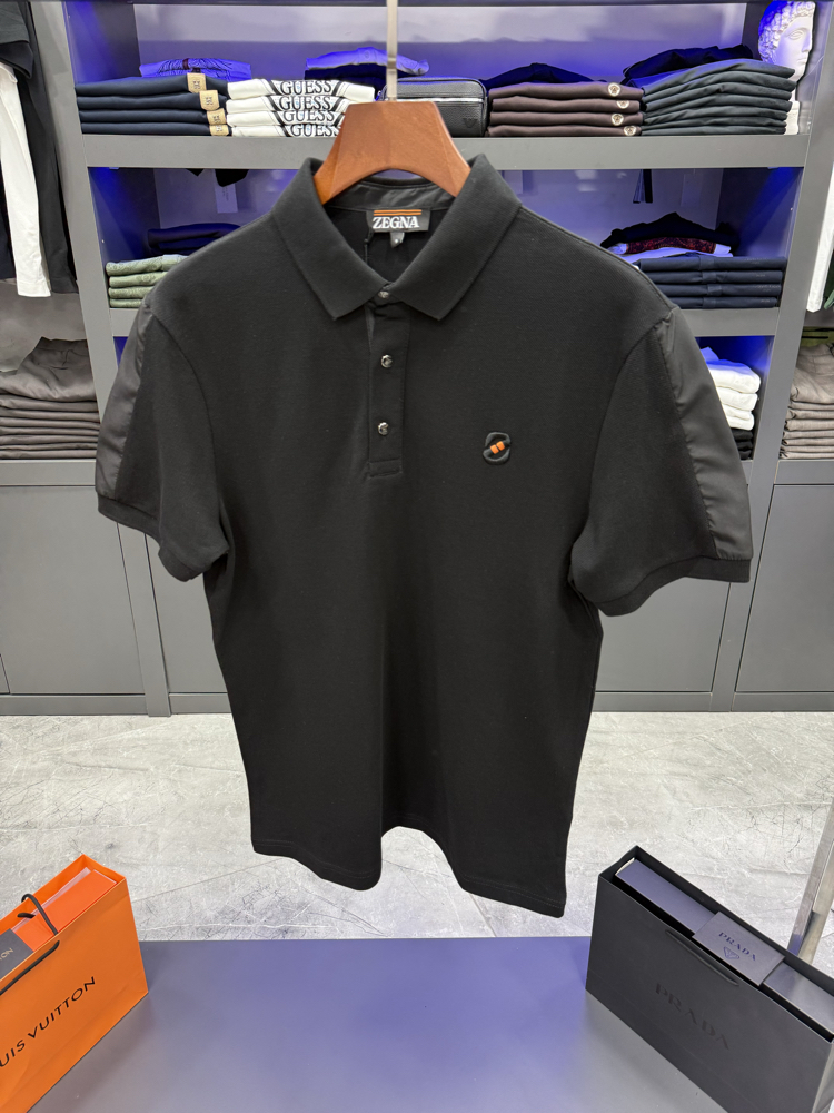 Zegna İthal Polo Yaka -Siyah
