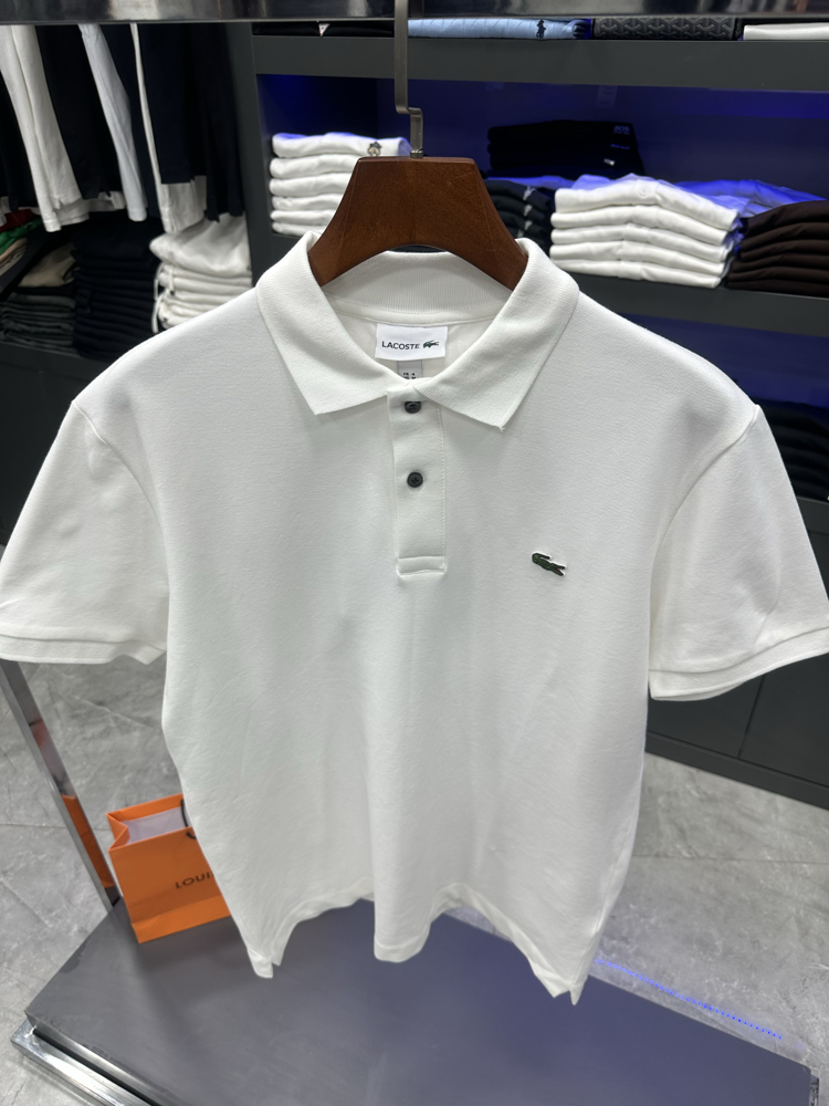 Timsah Logolu Beyaz Premium Polo Yaka
