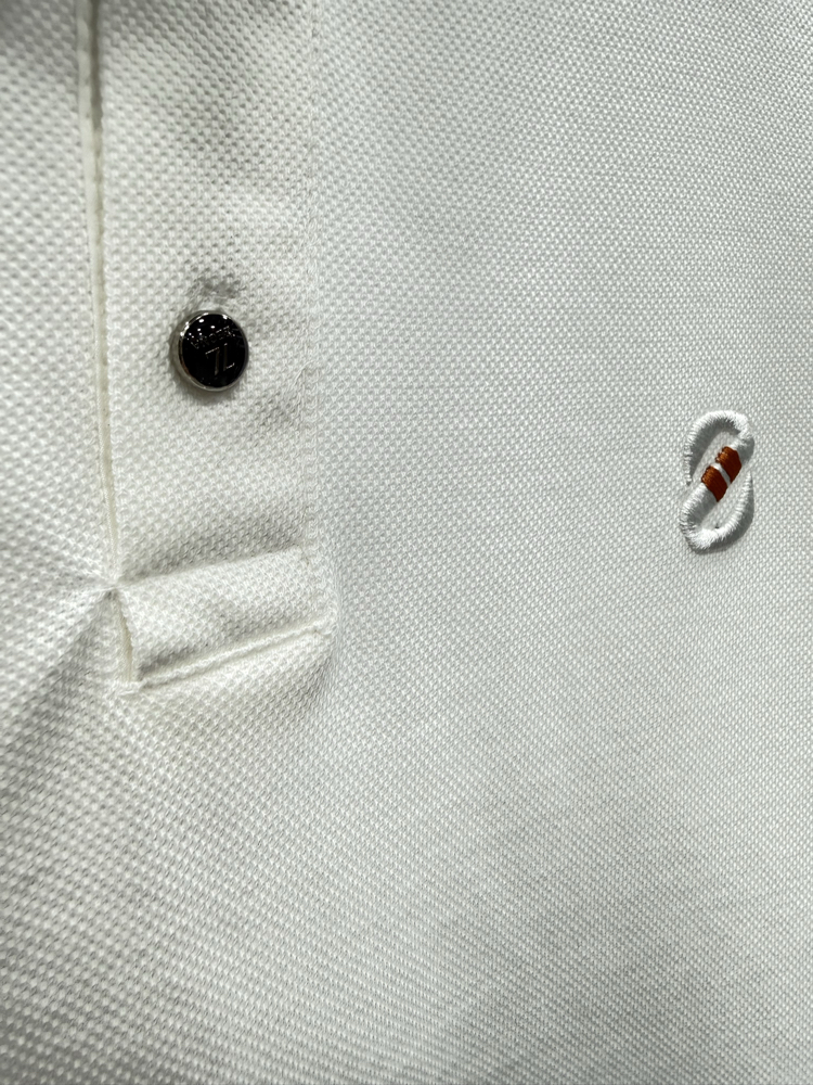 Zegna İthal Polo Yaka -Beyaz