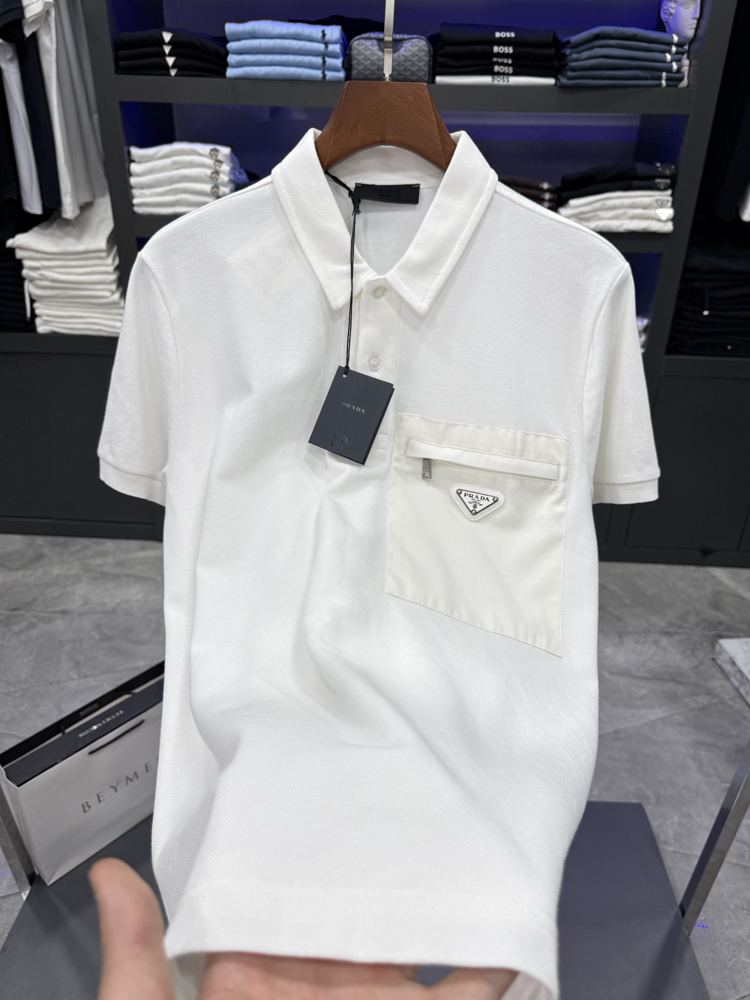 Prada Cep Detaylı Premium Polo Yaka