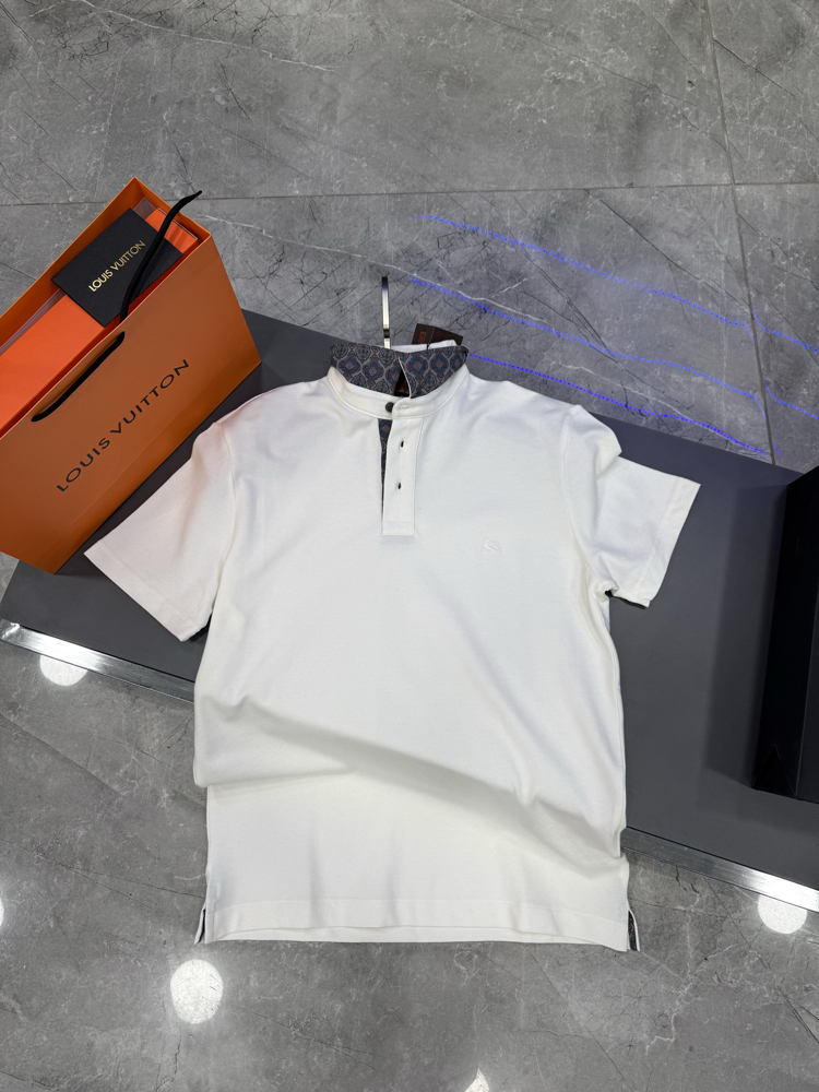 Etro Premium Series Beyaz Polo Yaka