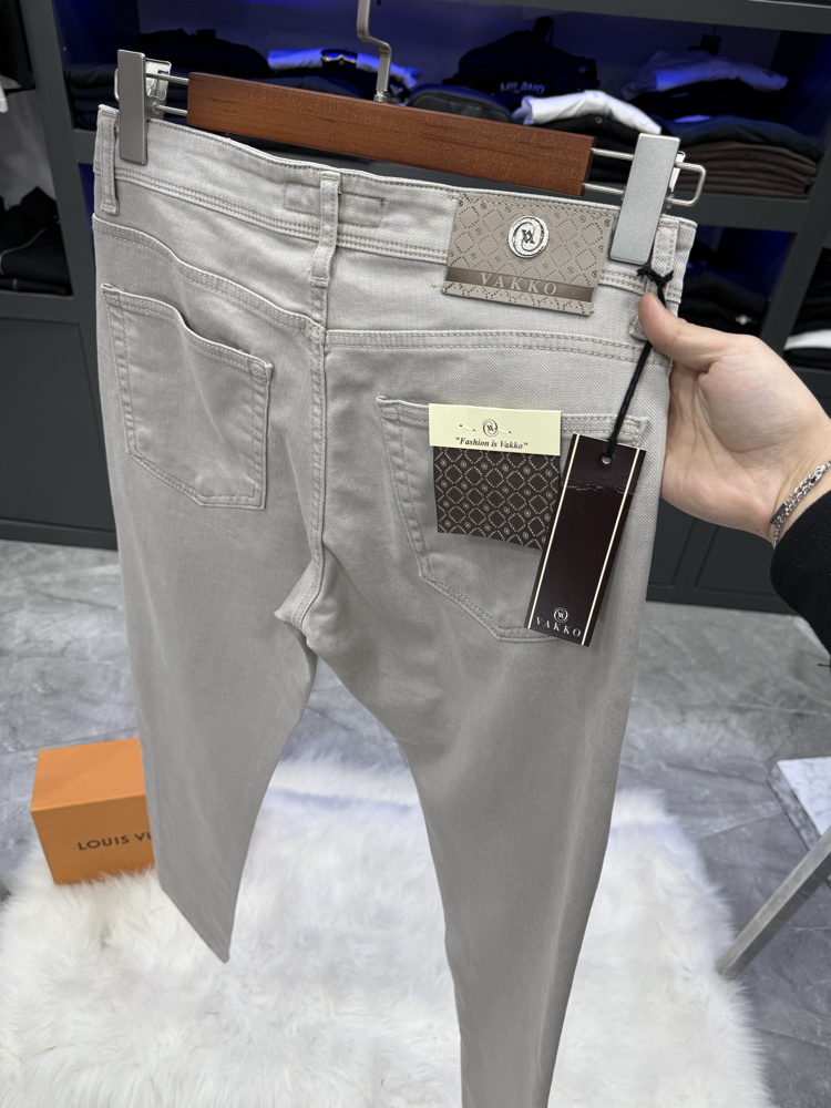 Vakko Jeans Örme Materyal Gri