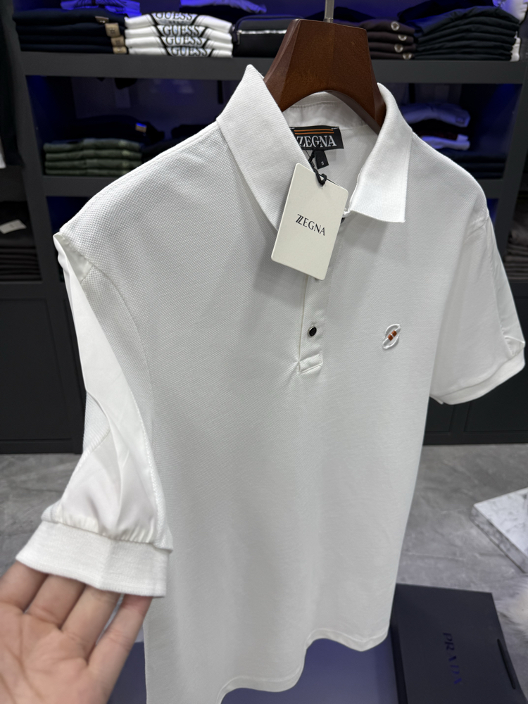 Zegna İthal Polo Yaka -Beyaz