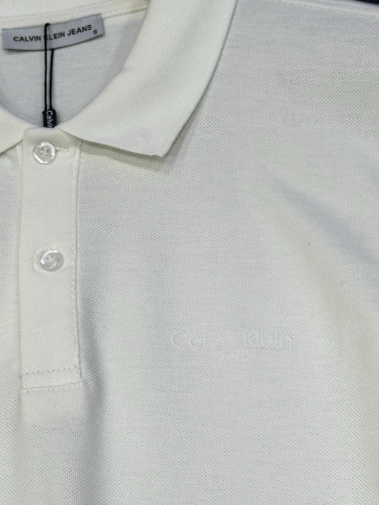Calvin Klein Premium Beyaz Polo Yaka