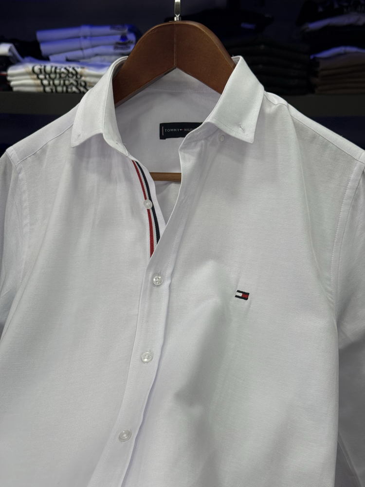 Tommy Hılfıger Beyaz Slim Fit Gömlek