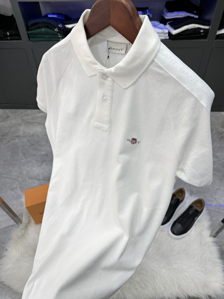 Gant Premium Omuz Baskılı Polo Yaka -Beyaz