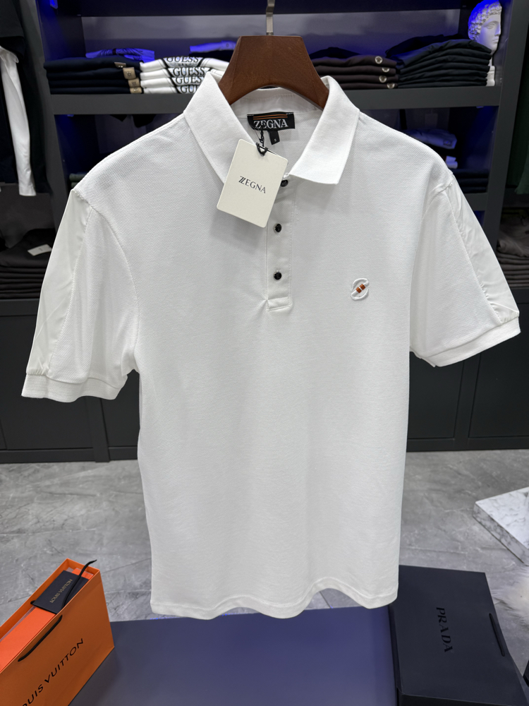 Zegna İthal Polo Yaka -Beyaz