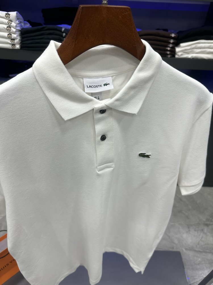 Timsah Logolu Beyaz Premium Polo Yaka