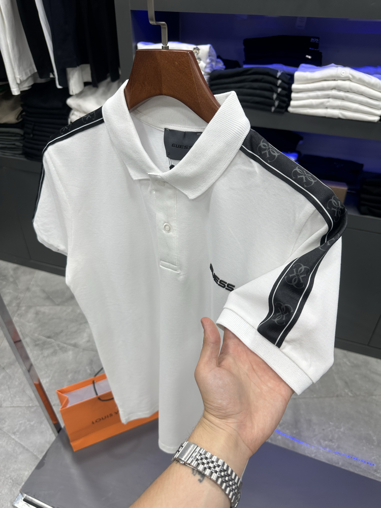 Guess Omuz Baskılı Premium Polo Yaka 