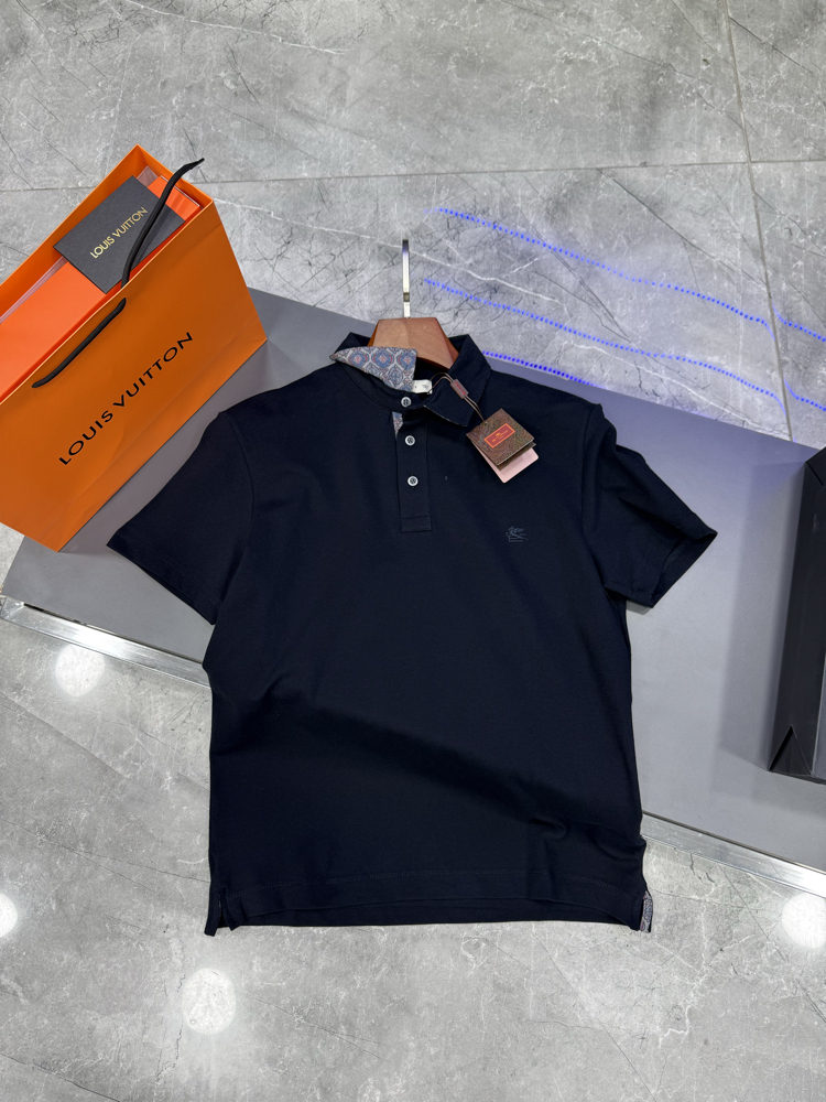 Etro Premium Series Lacivert Polo Yaka